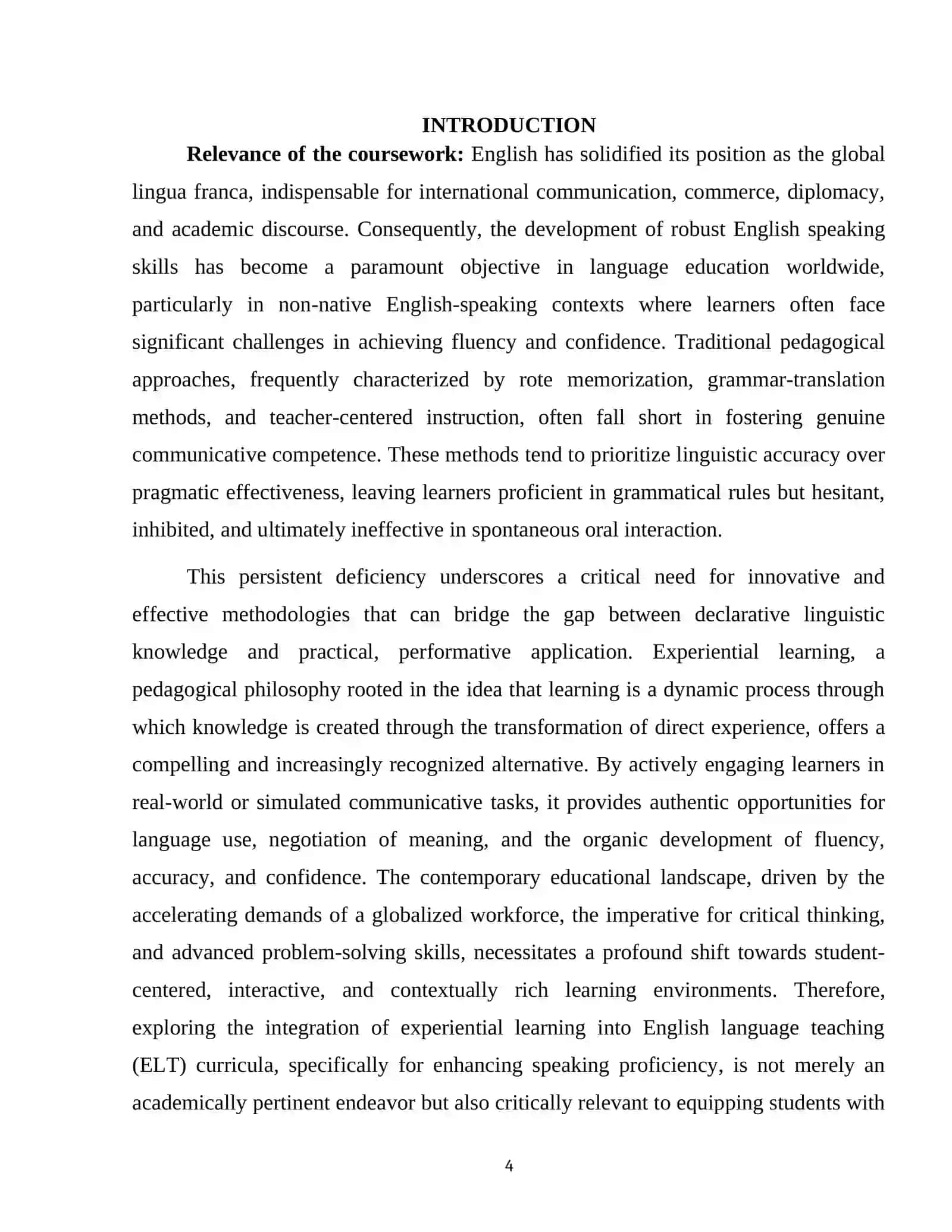 “Developing English speaking skills through experiential learning” 4