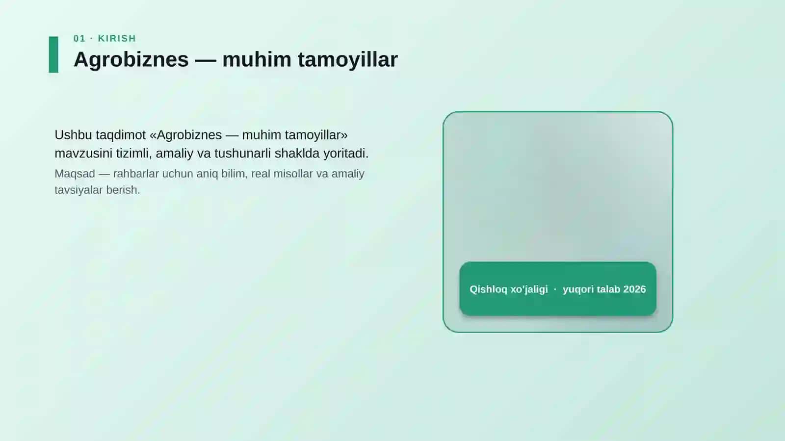 Agrobiznes — muhim tamoyillar 4
