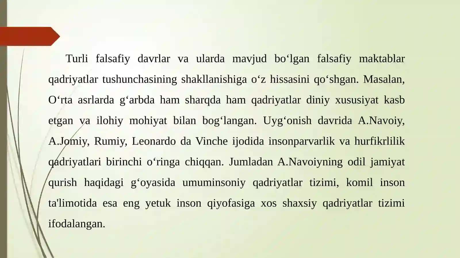 Aksiologiya - qadriyatlar falsafasi 4
