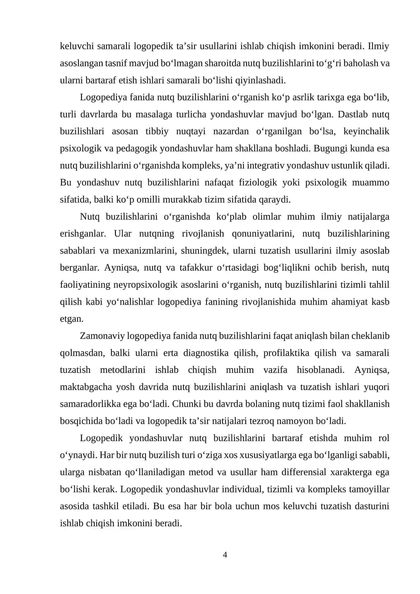 NUTQ BUZILISHLARI TASNIFI VA LOGOPEDIK YONDASHUVLAR 4