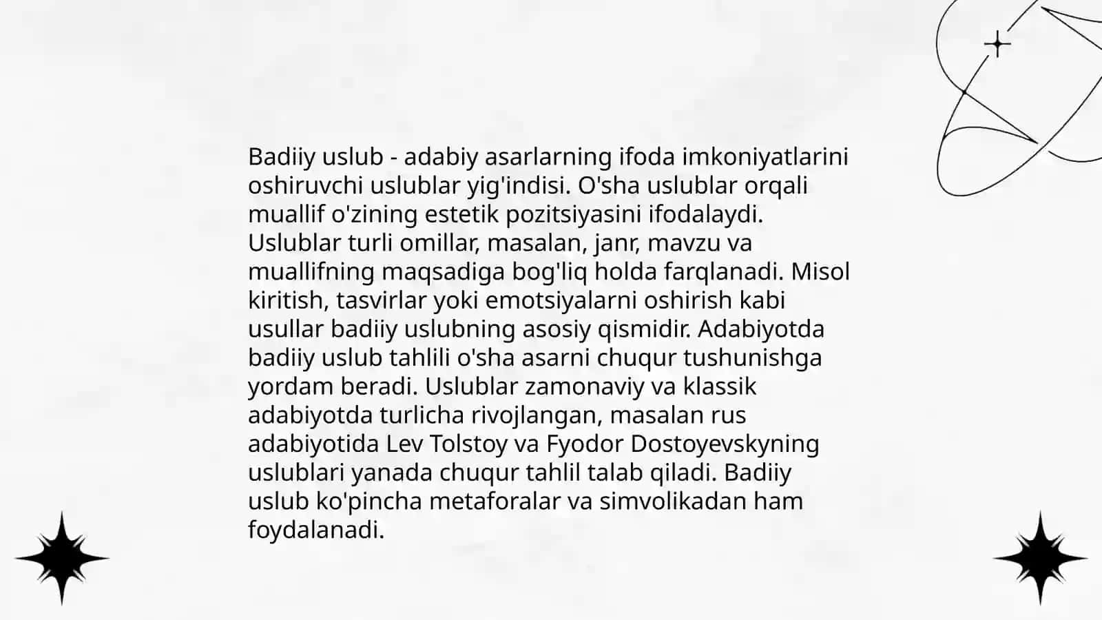 Nutq uslublari bo'limini o'qitish 4