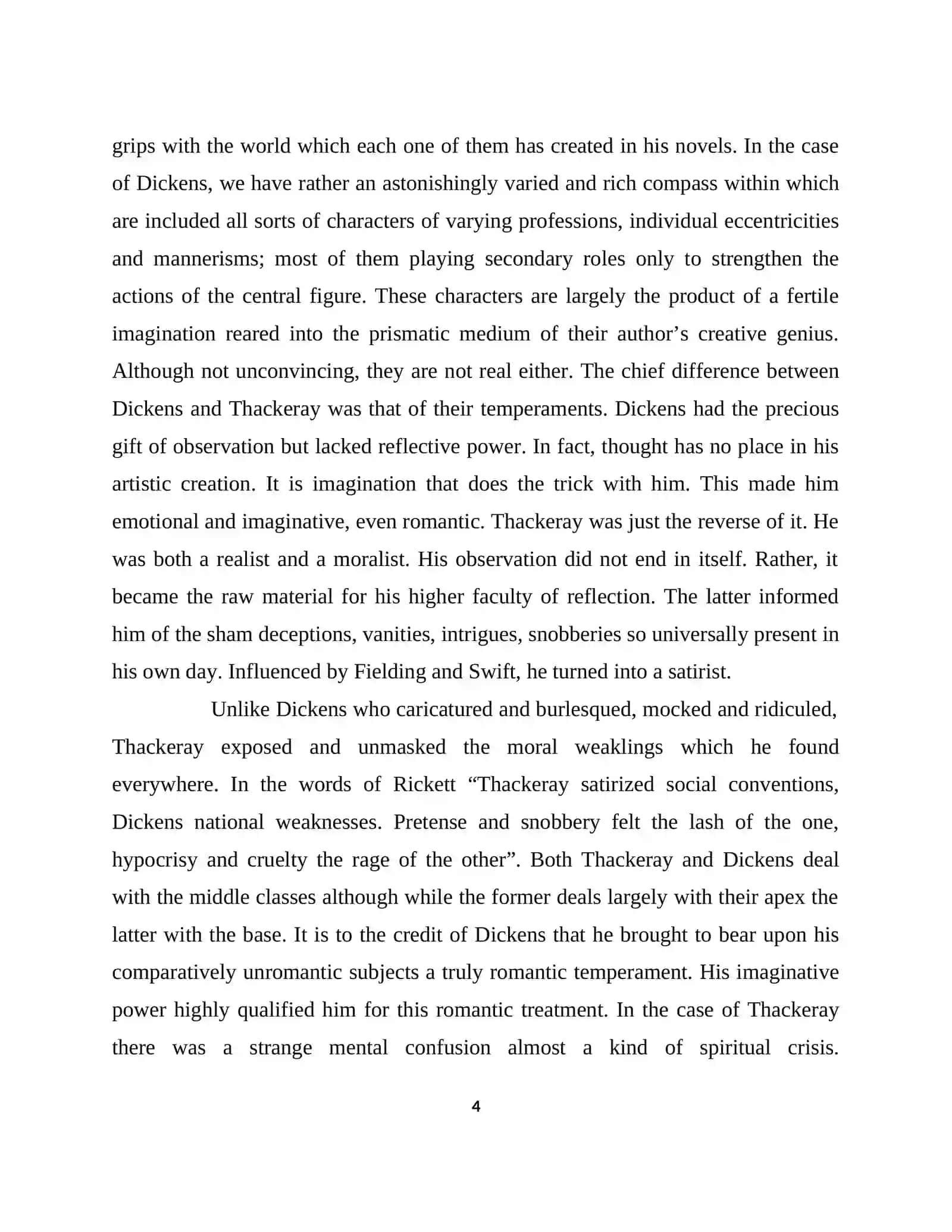 Course Work on Socio-Psychological Analysis in Novels of William Thackeray 4