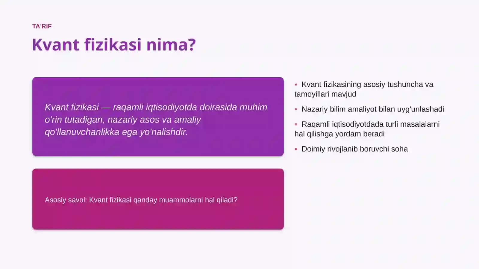 Kvant fizikasi 4