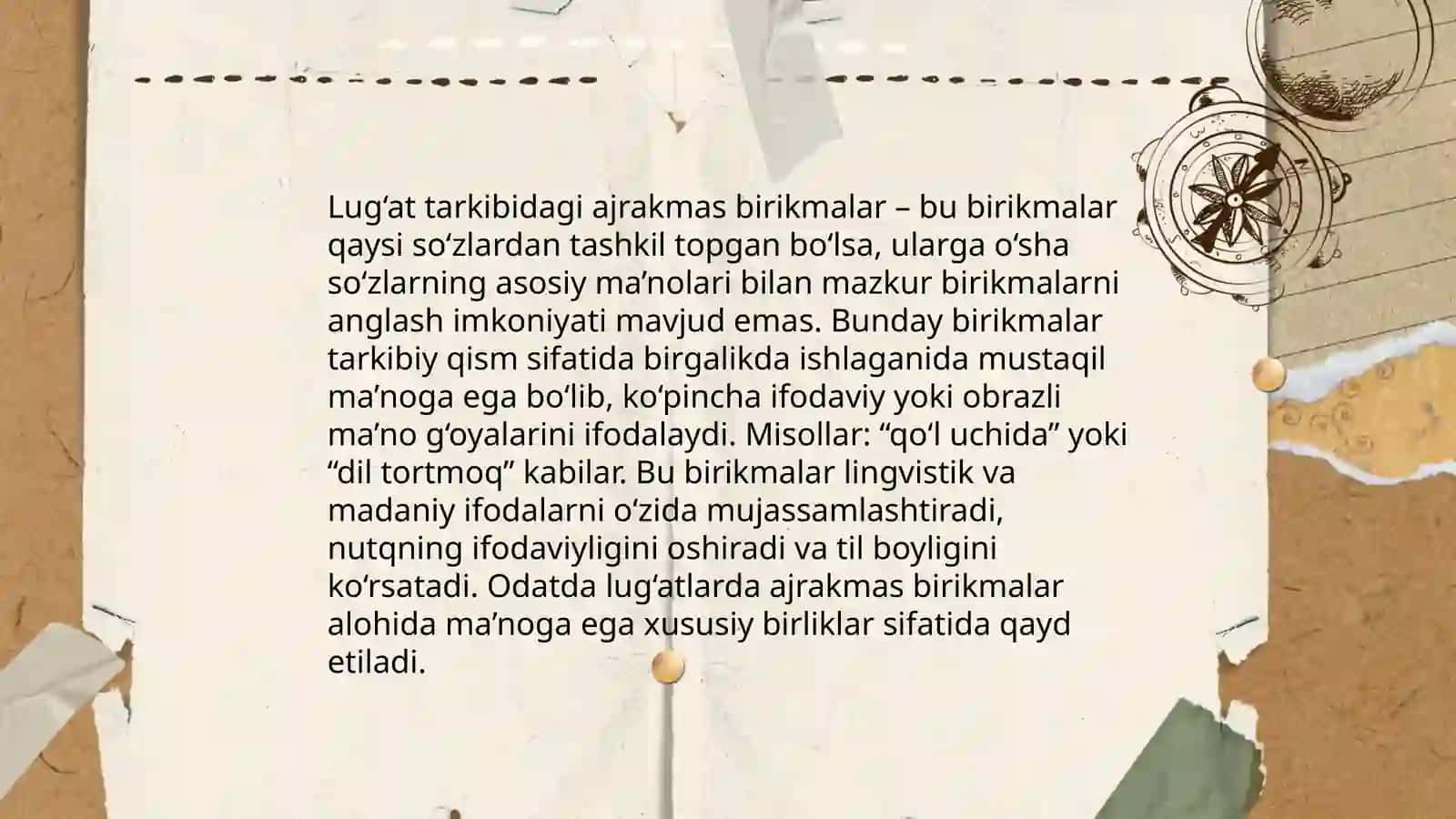 Lug'at tarkibidagi ajrakmas birikmalar 4