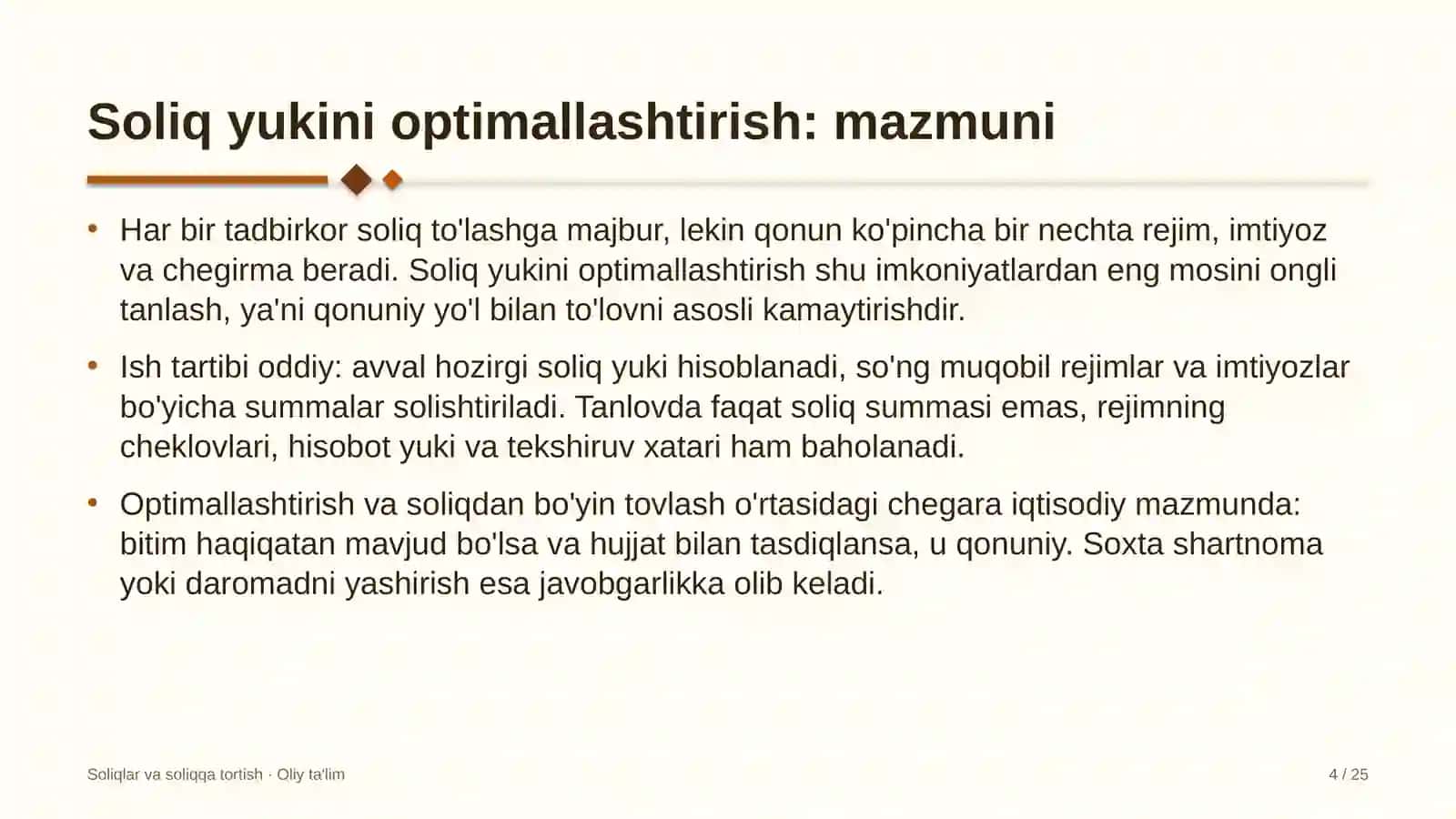 Qurilish tashkilotlarida soliq yukini optimallashtirish 4
