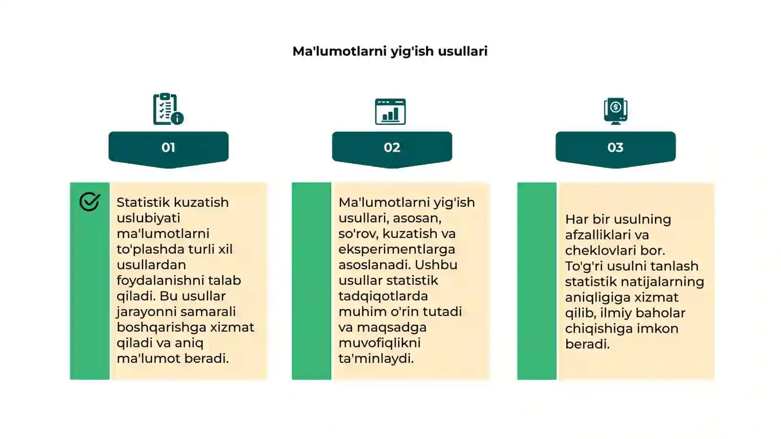 Statistik kuzatish uslubiyati 4