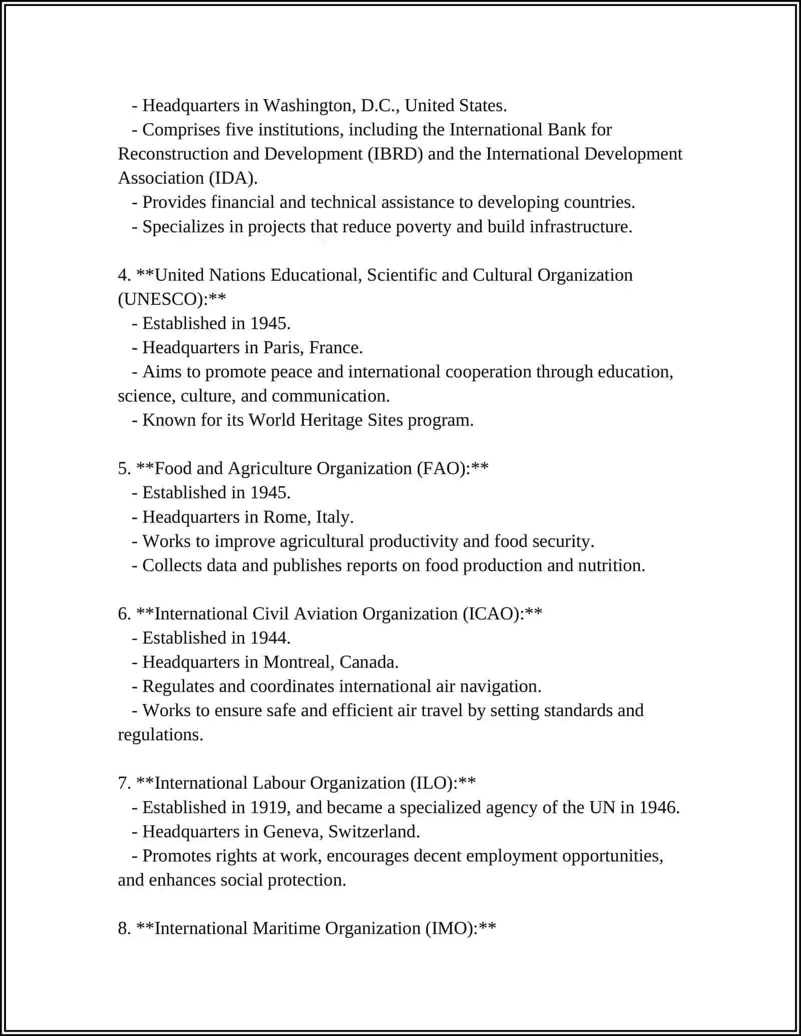 INTERNATIONAL ORGANIZATION 4