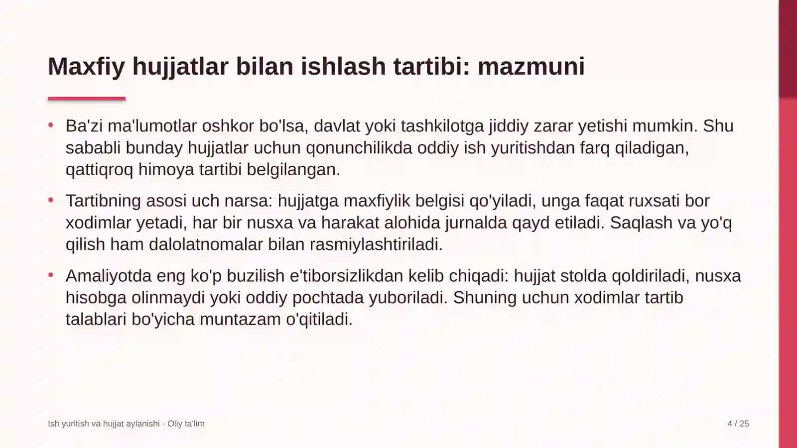 Aviakompaniyalarda maxfiy hujjatlar bilan ishlash tartibi 4