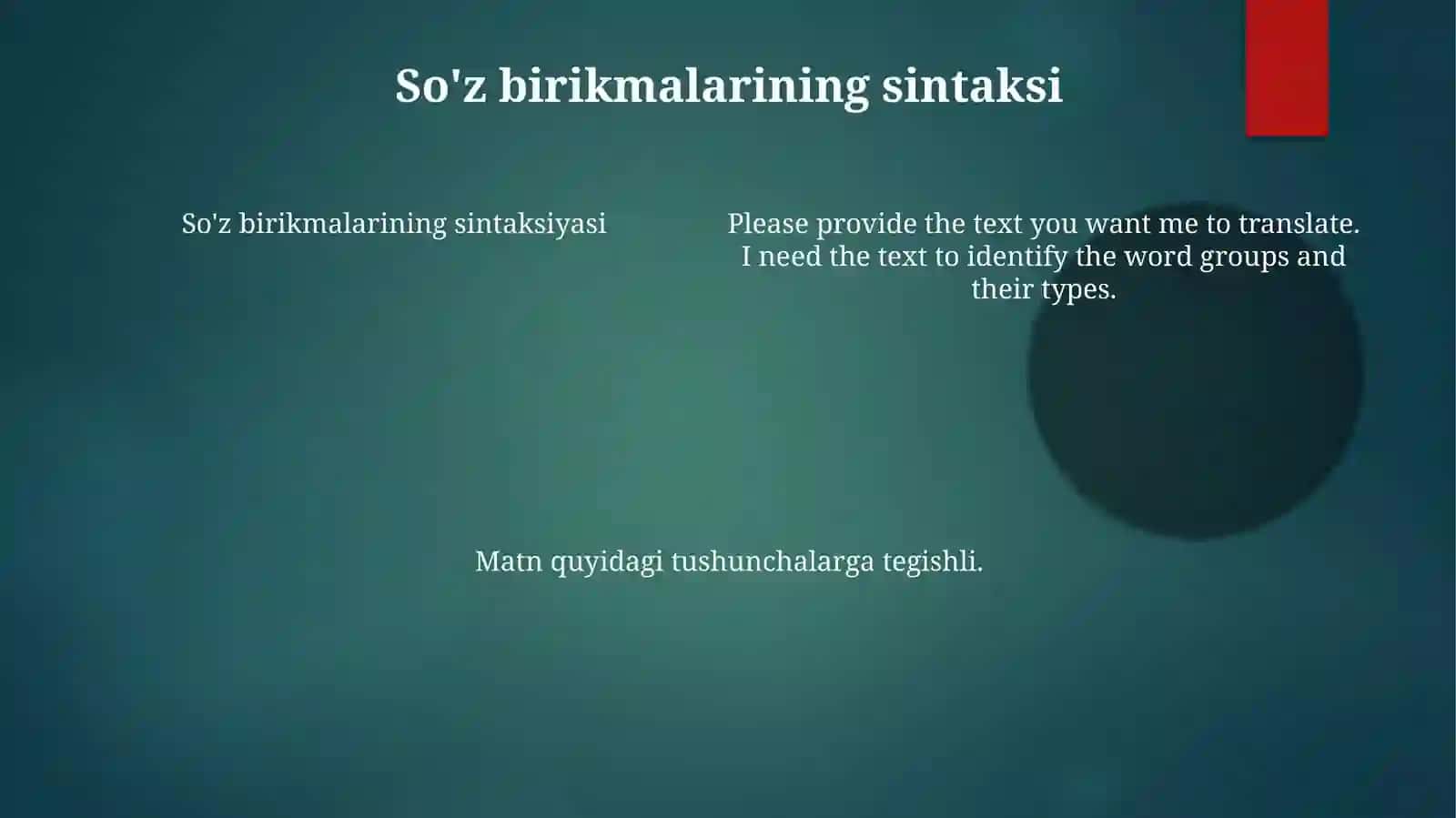 So'z birikmalarining sintaksisi 4