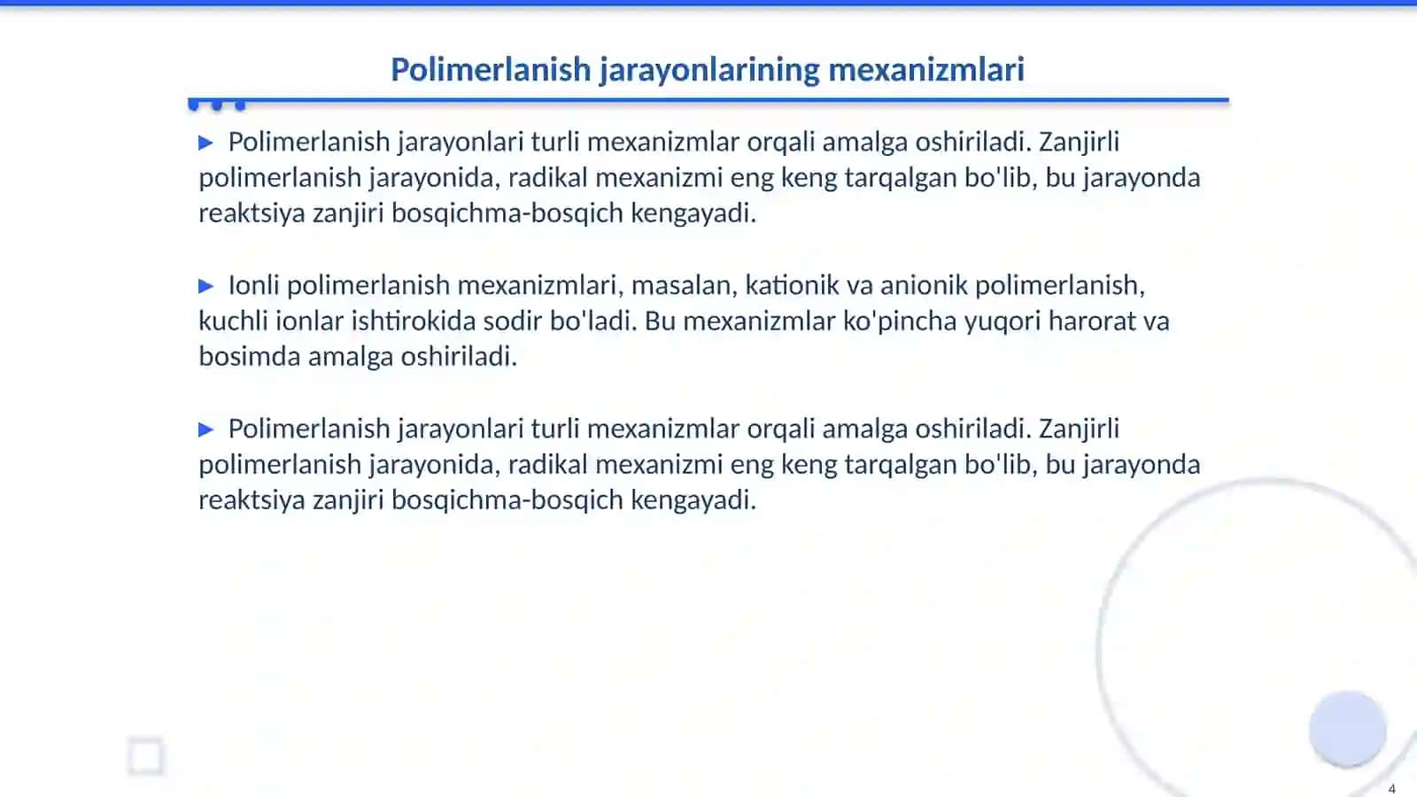 Polimerlanish reaksiyalari 4