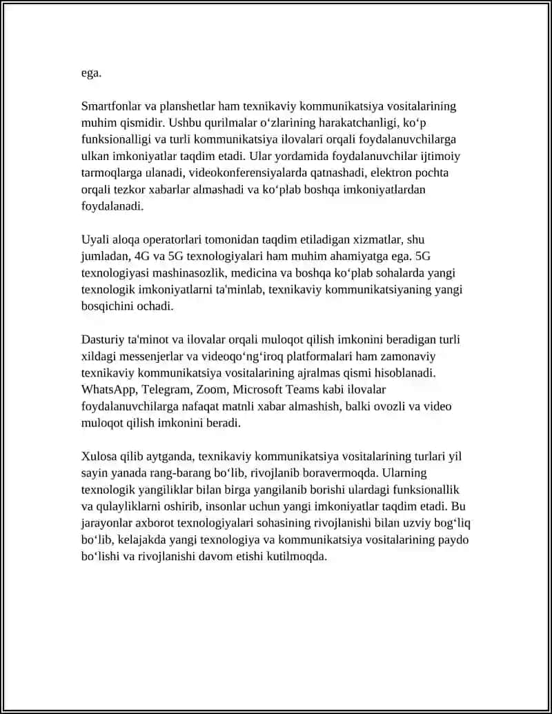 Texnikaviy kommunikatsiya vositalari 4
