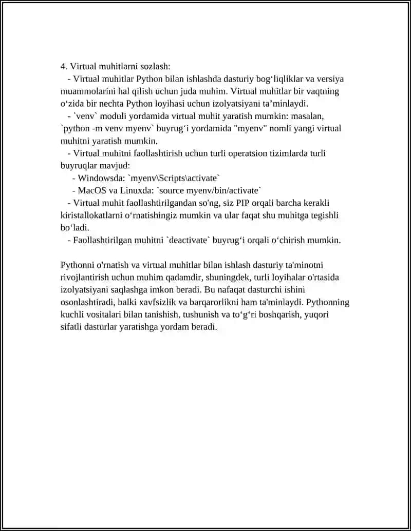 PYTHON DASTURIDA ISHLASH 4