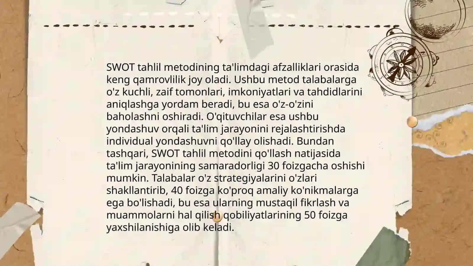 SWOT ta’limi metodi 4