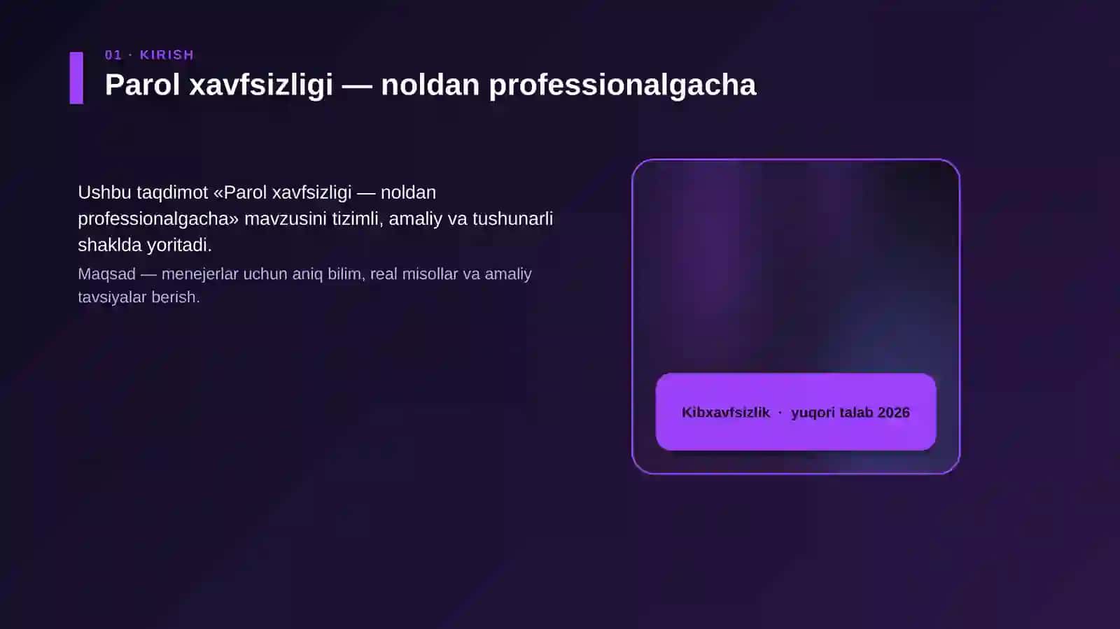 Parol xavfsizligi — noldan professionalgacha 4