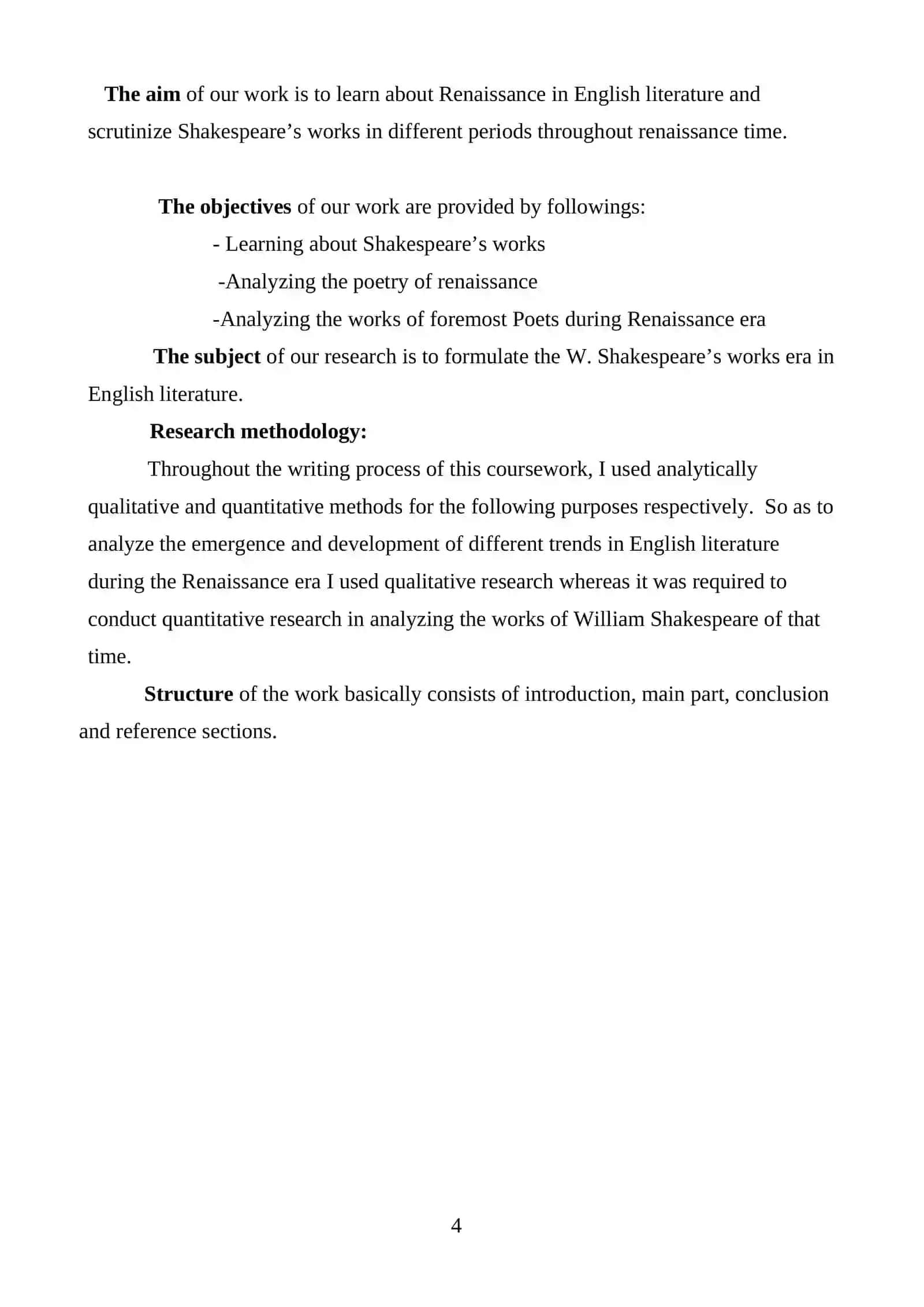 WILLIAM SHAKESPEARE’S CREATIVE WORKS 4