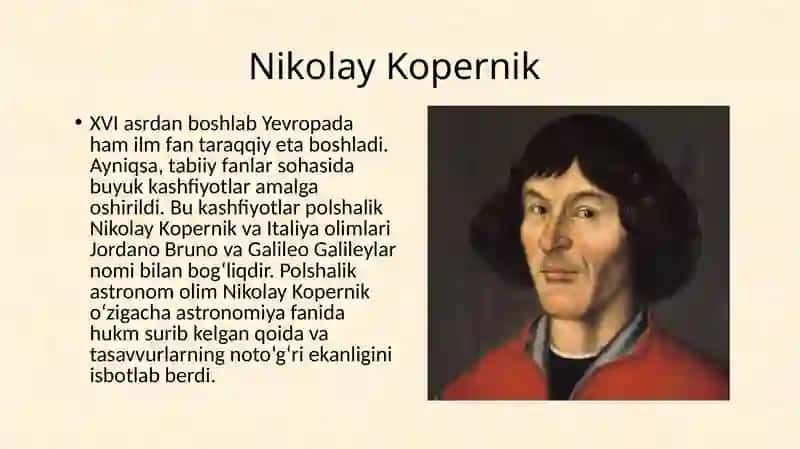 YEVROPADA ILM-FAN KASHFIYOTLARI 4