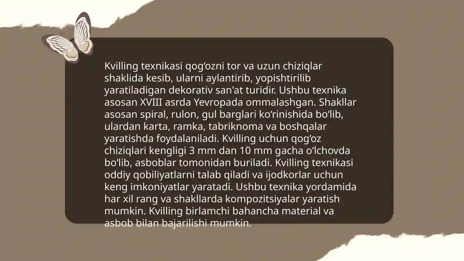 Kvilling san’ati tarixi 4