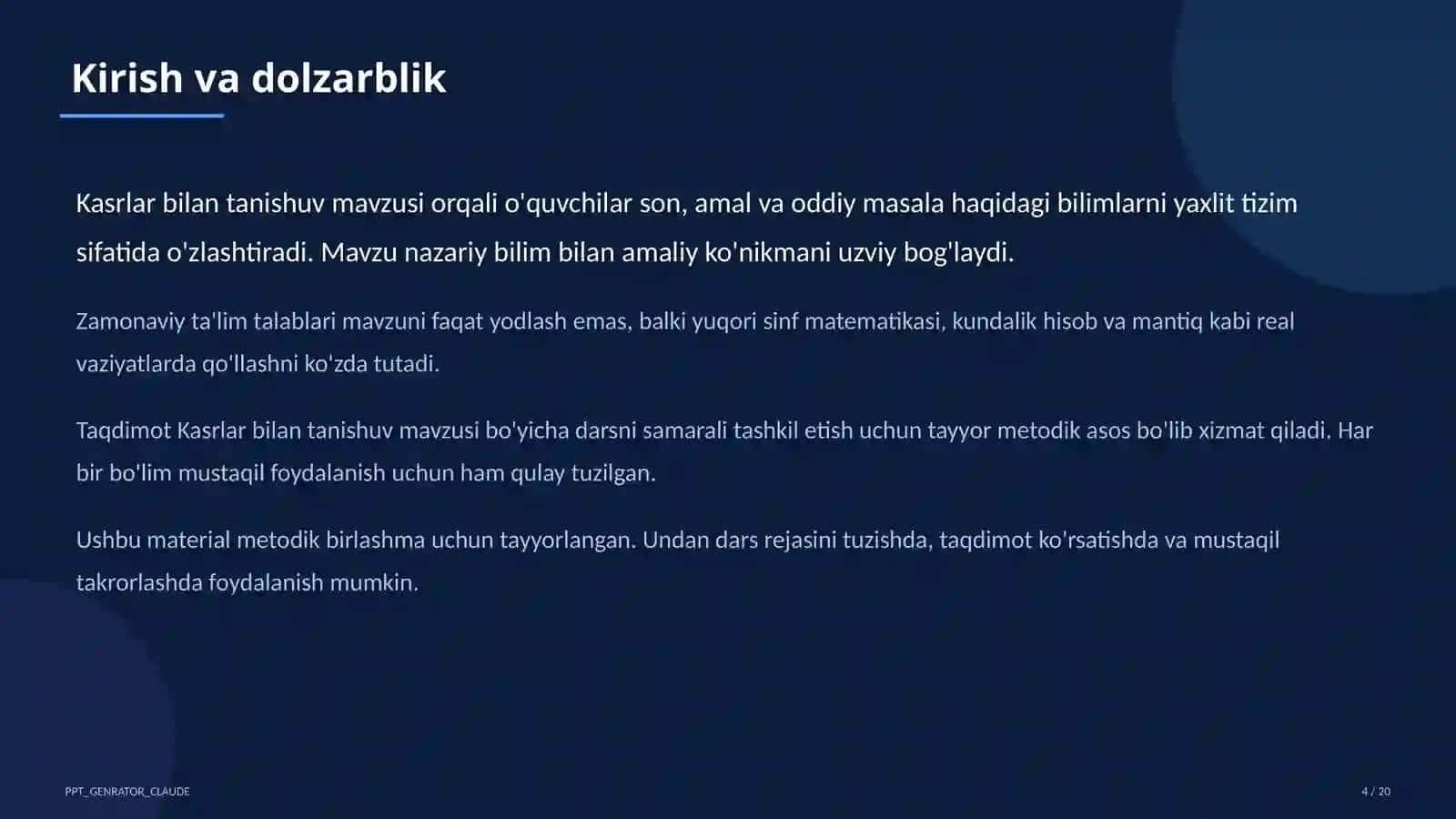Kasrlar bilan tanishuv (4-sinf) 4