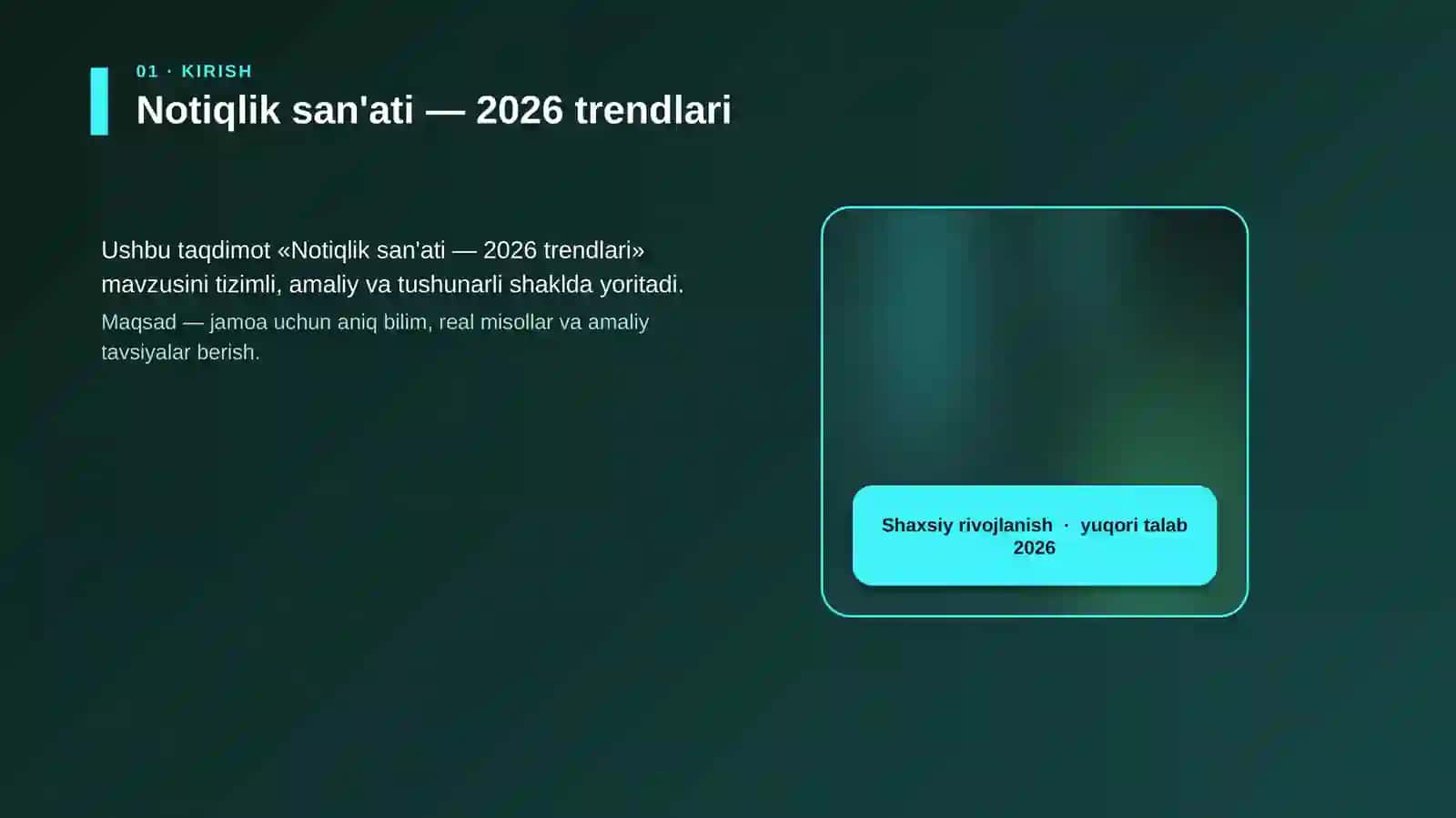 Notiqlik san'ati — 2026 trendlari 4