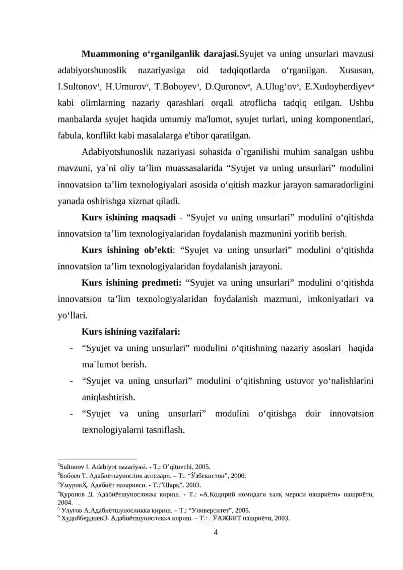 Syujet va uning unsurlari 4