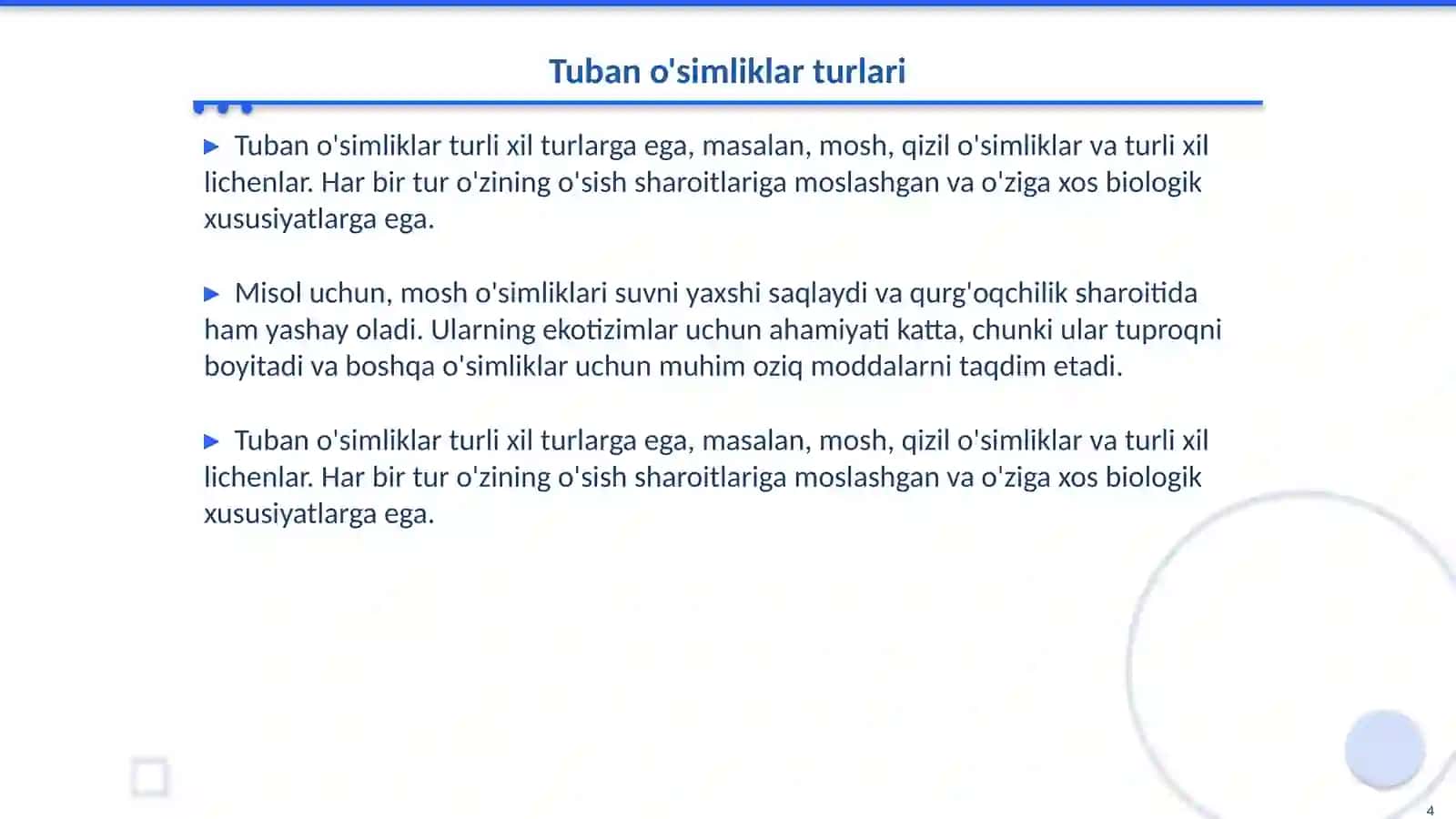 Tuban o'simliklar 4