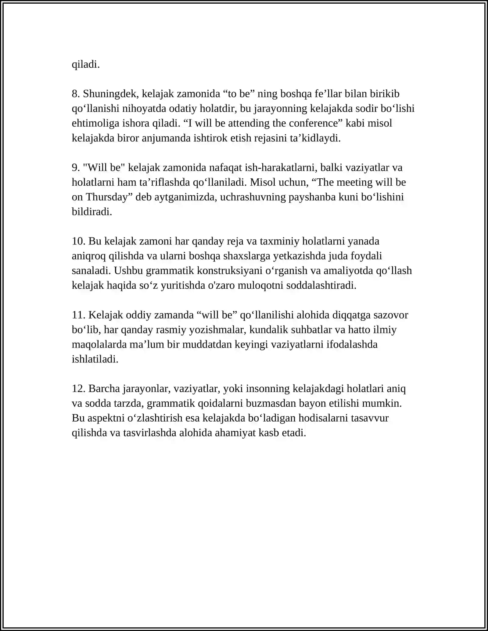 TOBE IN THE FUTURE SIMPLE TENSE 4