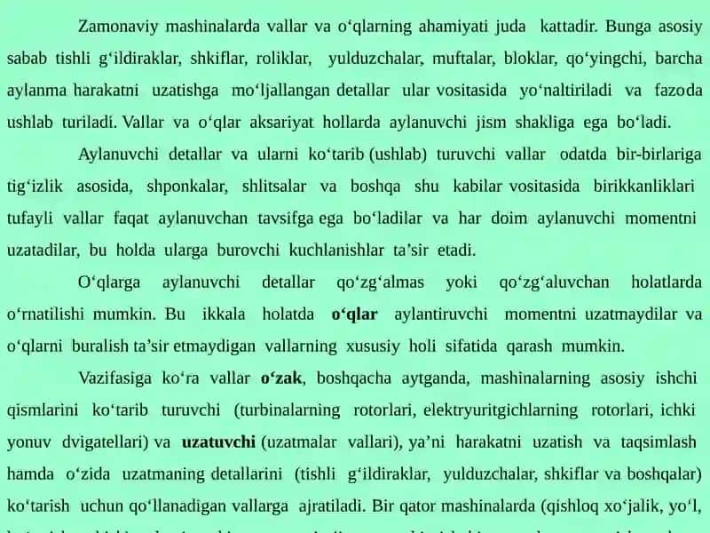 Vallar va o’qlar. 4
