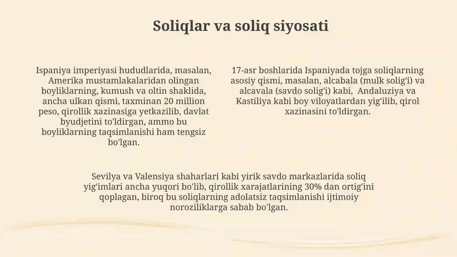 Ispaniyaning XVI-XVII asrlardagi ijtimoiy-iqtisodiy va siyosiy ahvoli 4