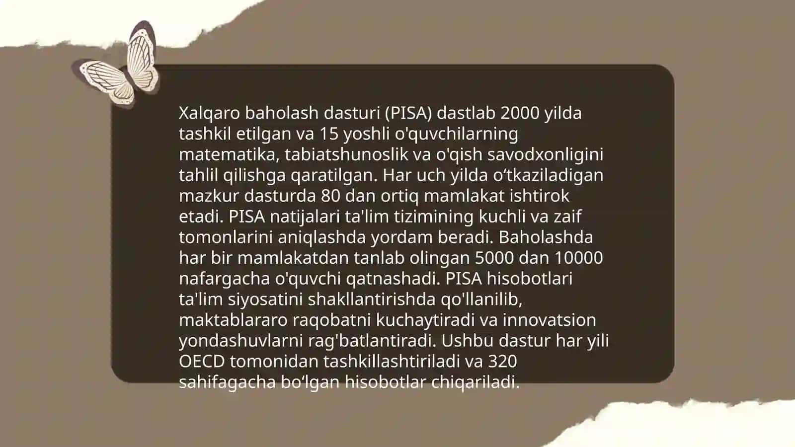 Xalqaro Baholash Dasturi 4