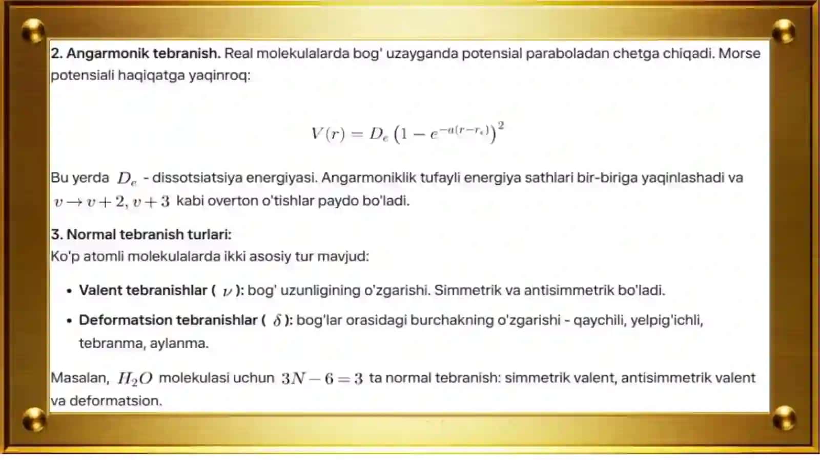 MOLEKULALARNING TEBRANMA HARAKATI VA SPEKTRI 4