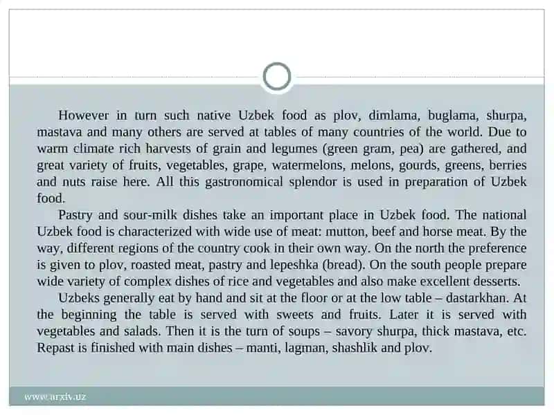 Uzbek Food Recipes 4