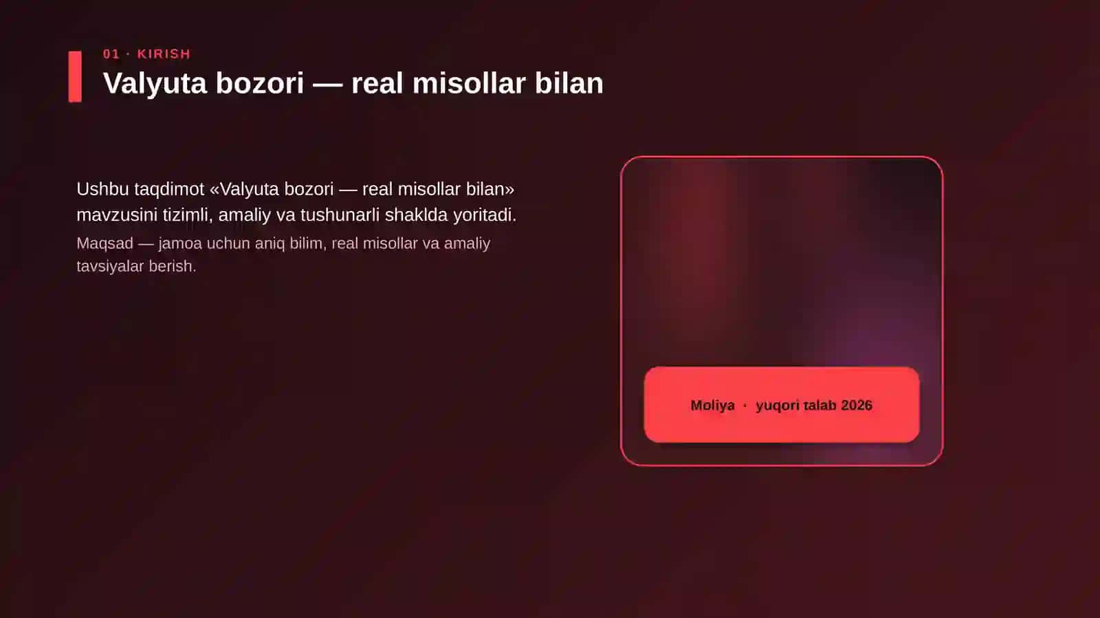 Valyuta bozori — real misollar bilan 4