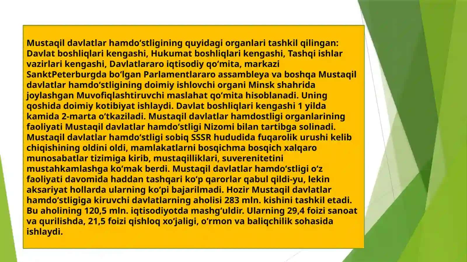 2010-2020 yillarda MDH Mustaqil davlatlar hamdo'stligi 4