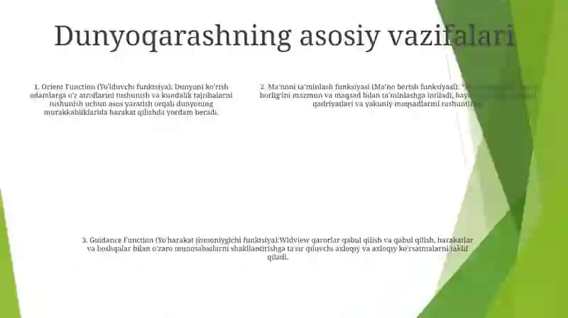 Dunyoqarashning Mohiyati, Tuzilishi Va Asosiy Funksiyalari 4