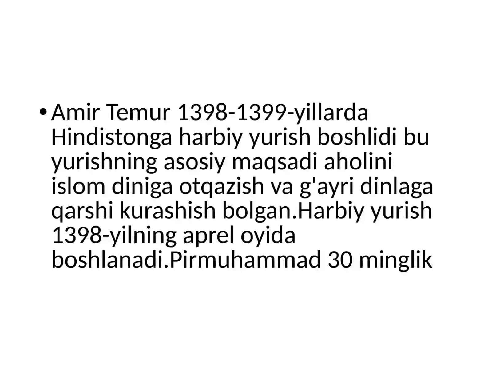 Amir Temurning Hindistonga harbiy yurishi 4