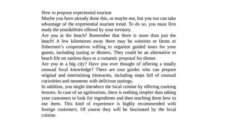 Experiential Tourism 4