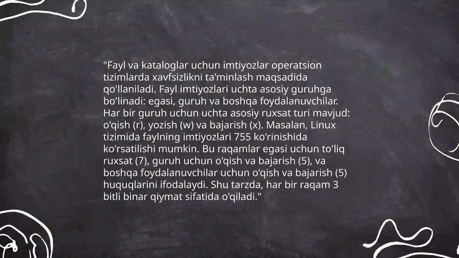 Windows OTda imtiyozlar turlari 4