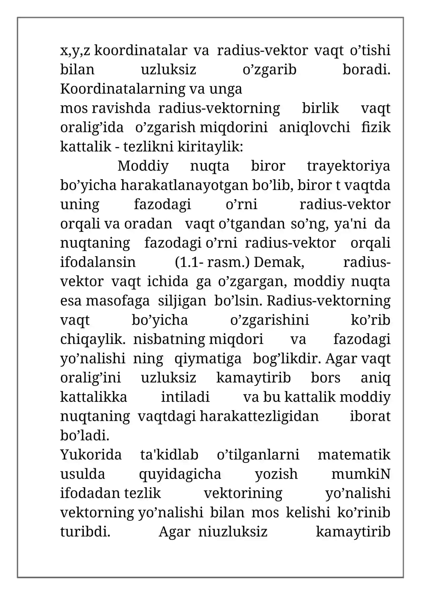MODDIY NUQTA KINEMATIKASI 4