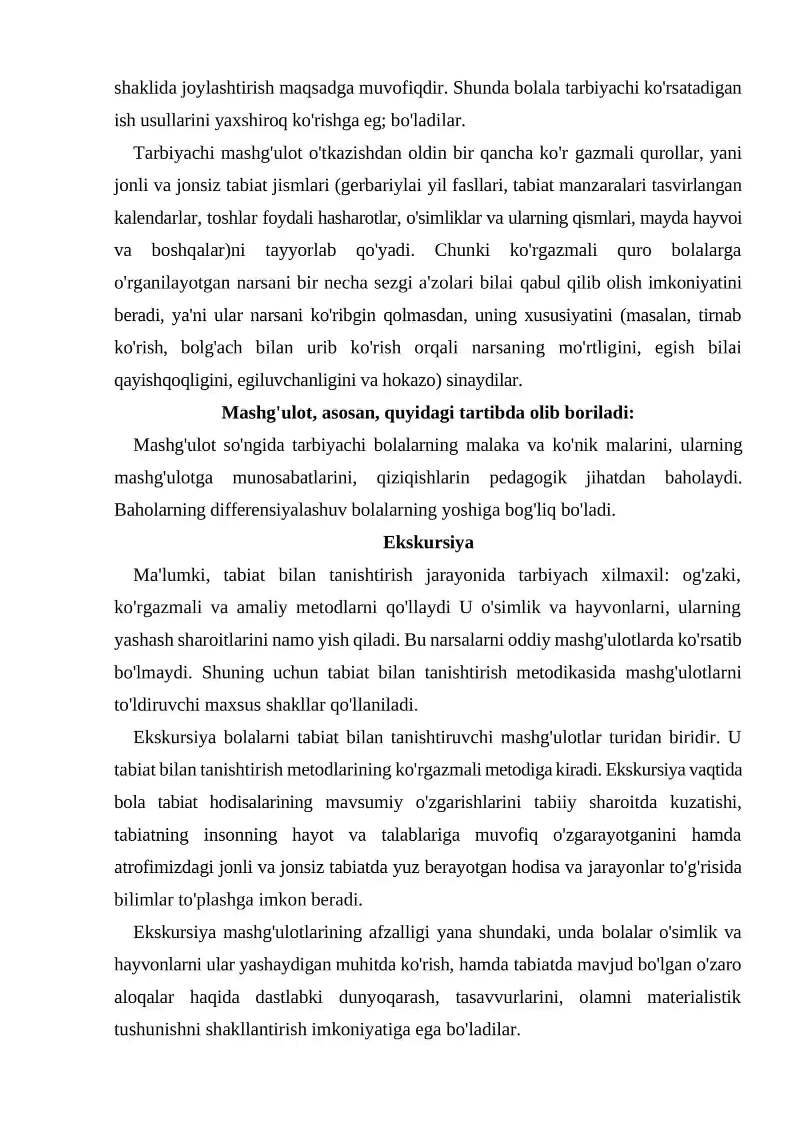 Bolalarni tabiat bilan tanishtirishning ish shakllari 4