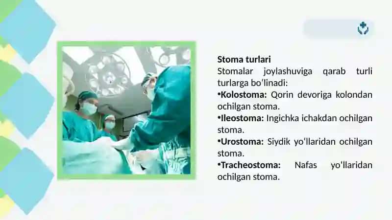 “XIRURGIK STOMANI PARVARISH QILISH” 4