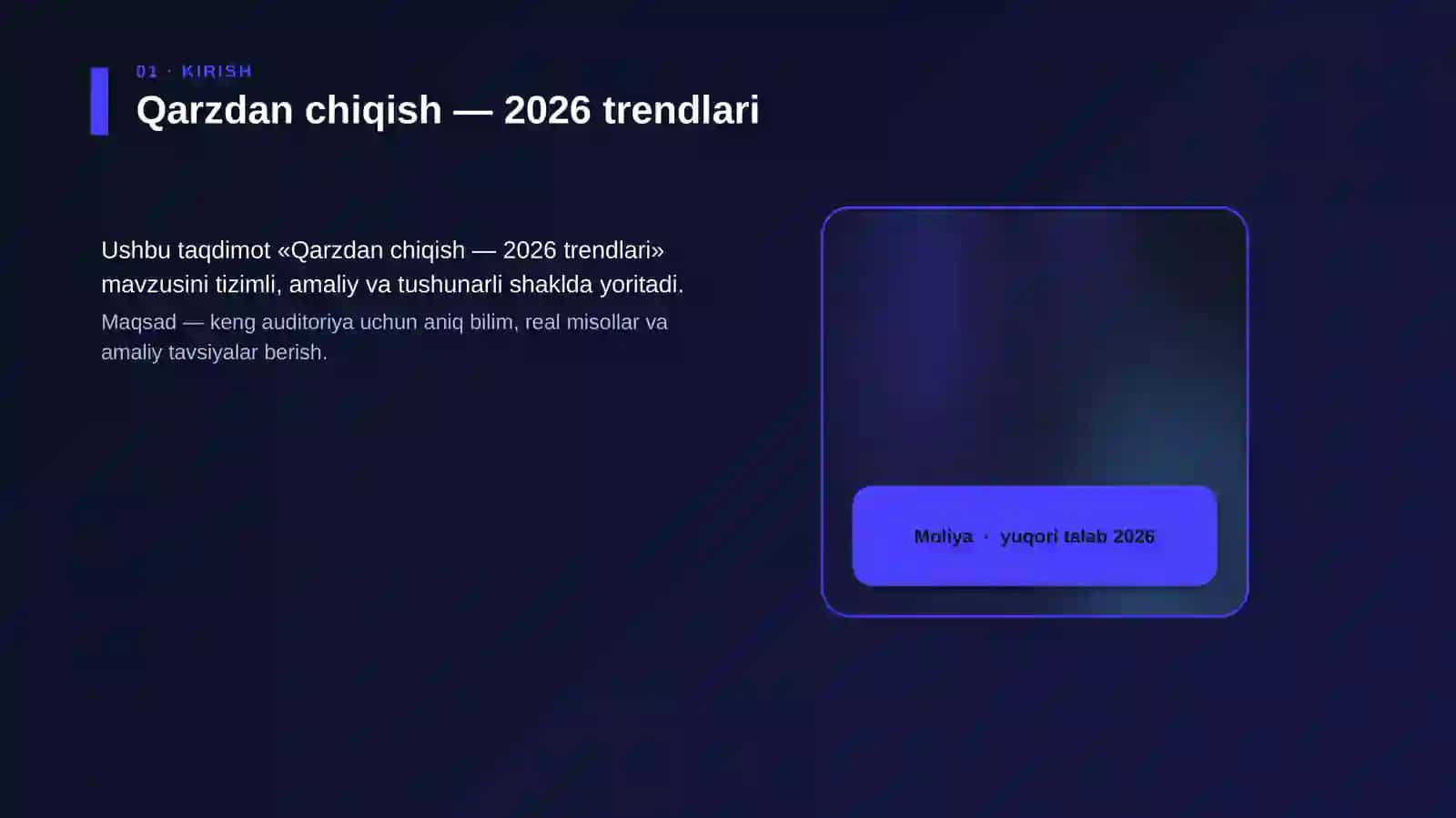 Qarzdan chiqish — 2026 trendlari 4