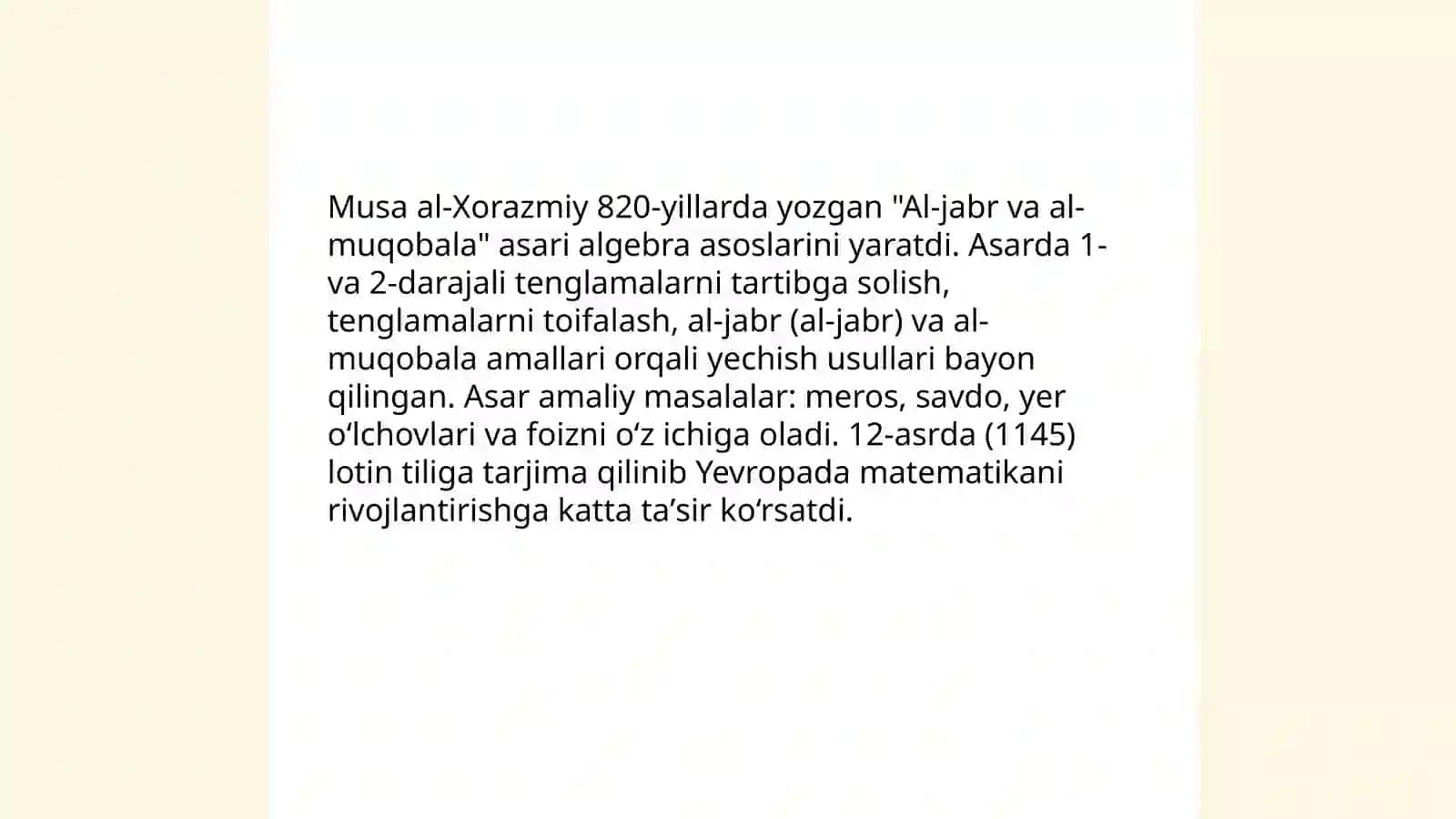 Musa al-Xorazmiy 4