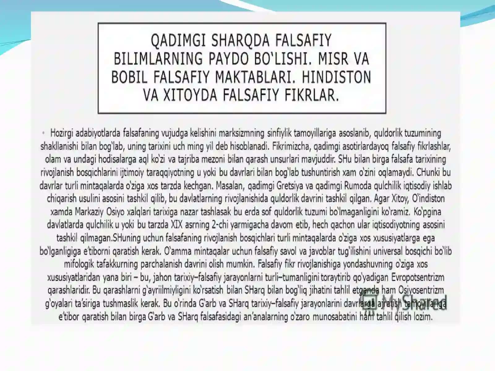 Sharq falsafasining mohiyati va ijtimoiy taraqqiyotdagi roli 4