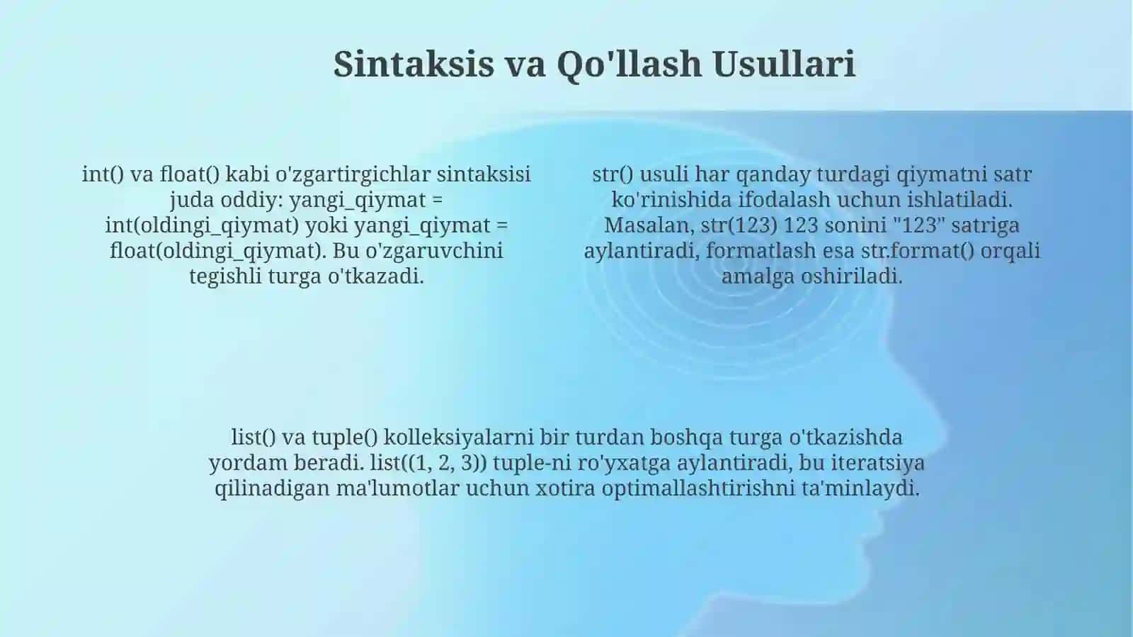 O'zgaruvchi konvertorlari 4