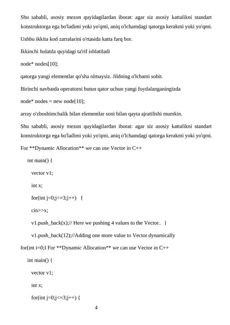 MASSIVLAR BILAN ISHLASH 4