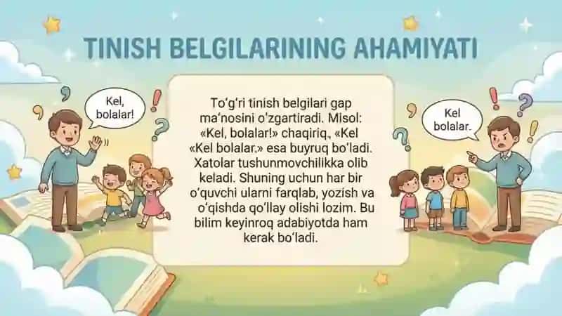 Tinish belgilari 4