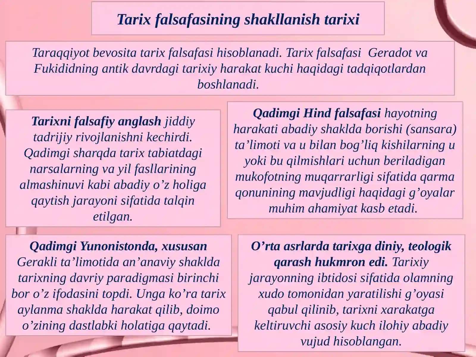 Tarix falsafasi tushunchasi 4