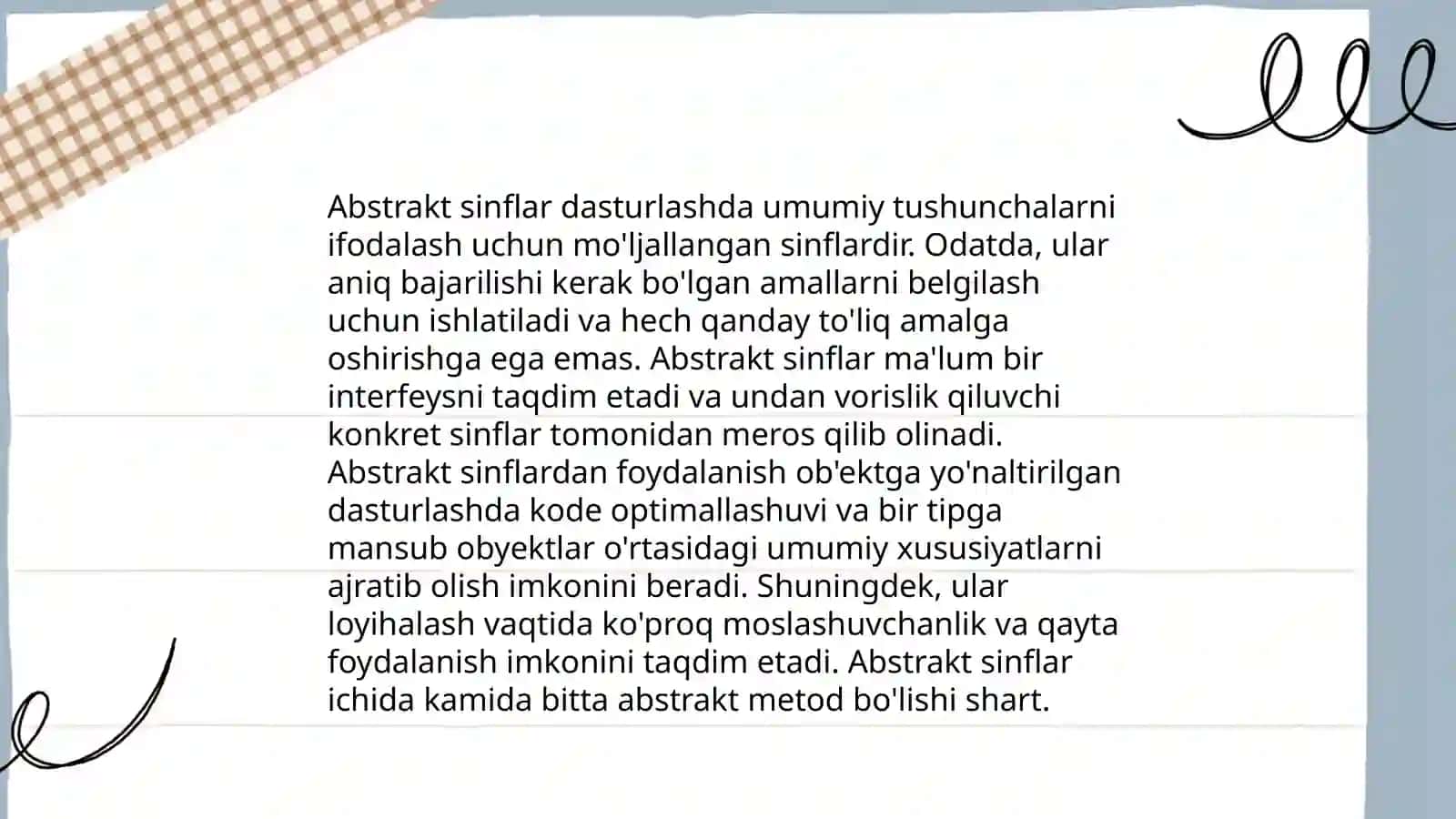 Abstrakt sinflar va interfeyslar 4