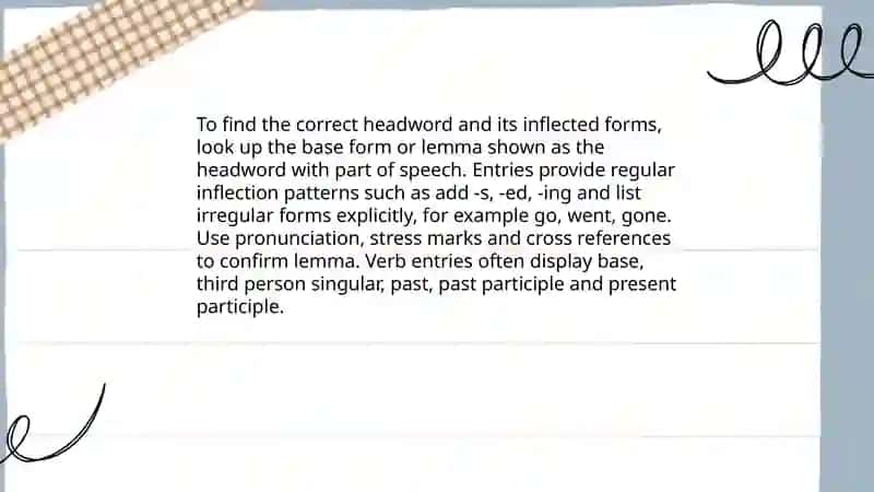 Understanding the structure of a dictionary entry 4