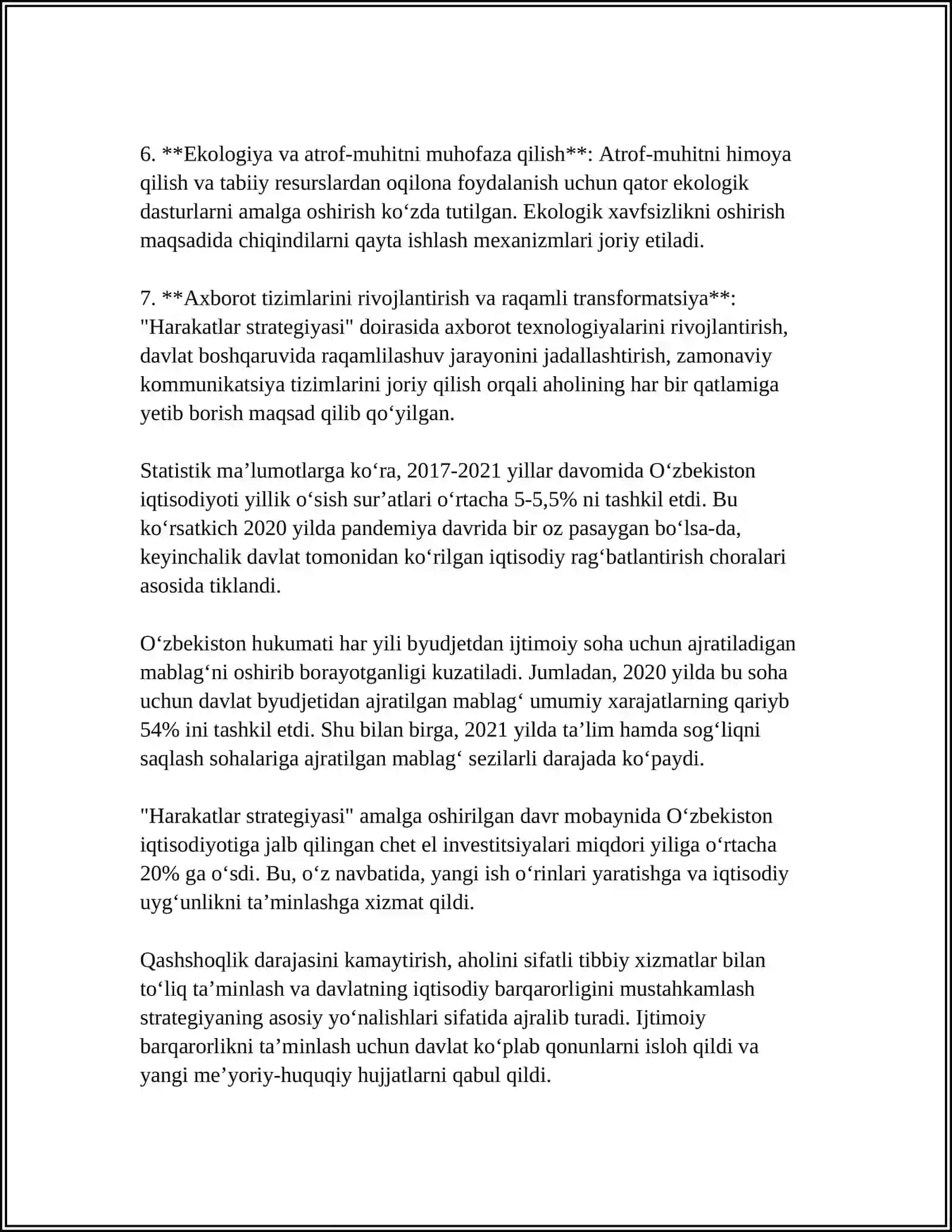 MUSTAQIL ISH Mavzu: HARAKATLAR STRATEGIYASIDAN-TARAQQIYOT STRATEGIYASI SARI 4